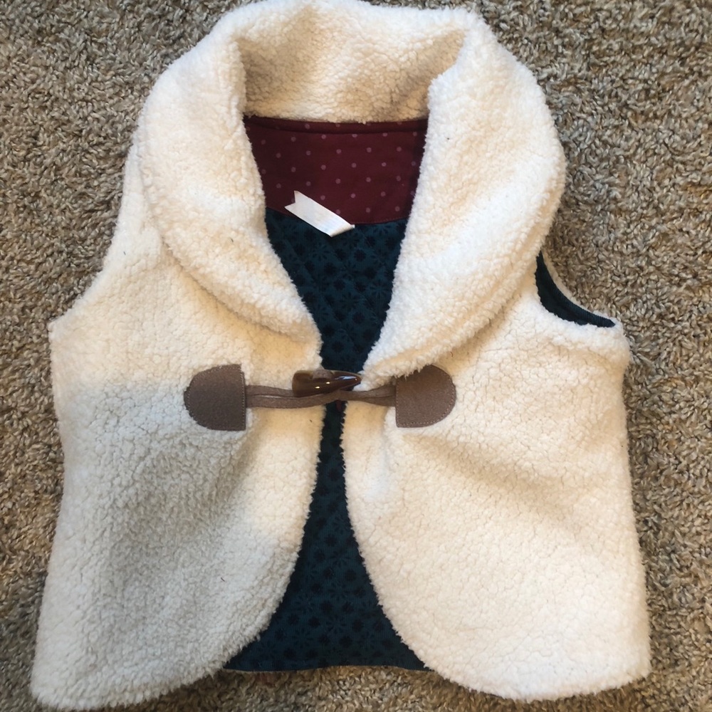 Matilda Jane girls reversible vest.  Size 4